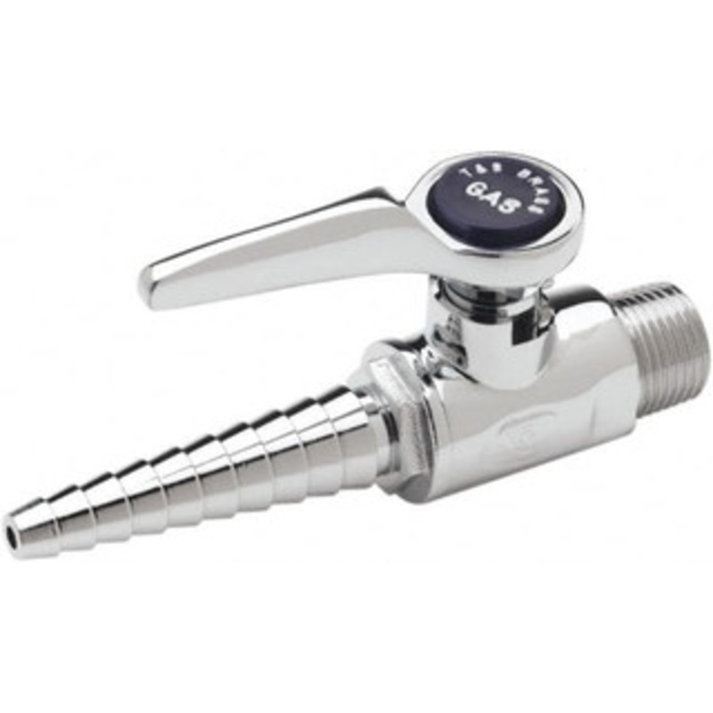 T&S Brass 3/8 Pipe, Ball Head Hose Gas Cock Chrome Plated Brass BL-4000-01 – 32065807