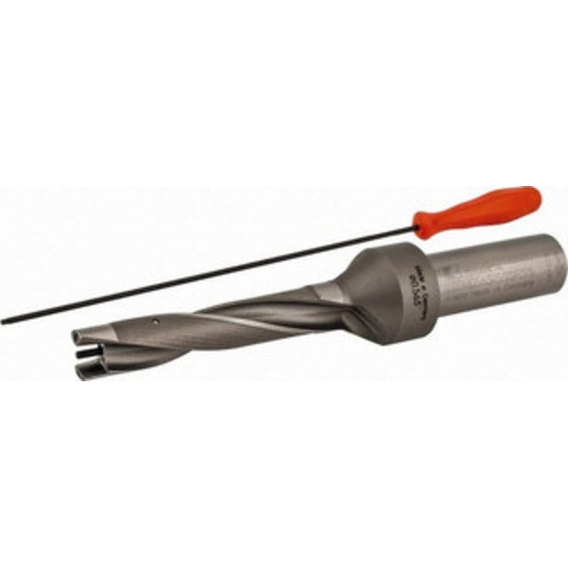 Kennametal 14.3 to 14.5mm, 5xD, 71.44mm Max Depth, 3/4 Shank Diam, 84.1mm Flute, 158.75mm OAL, Replaceable-Tip Drill Uses KSEM0563 Inserts, Seat Size B, Series KSEM 1785289 – 01256635