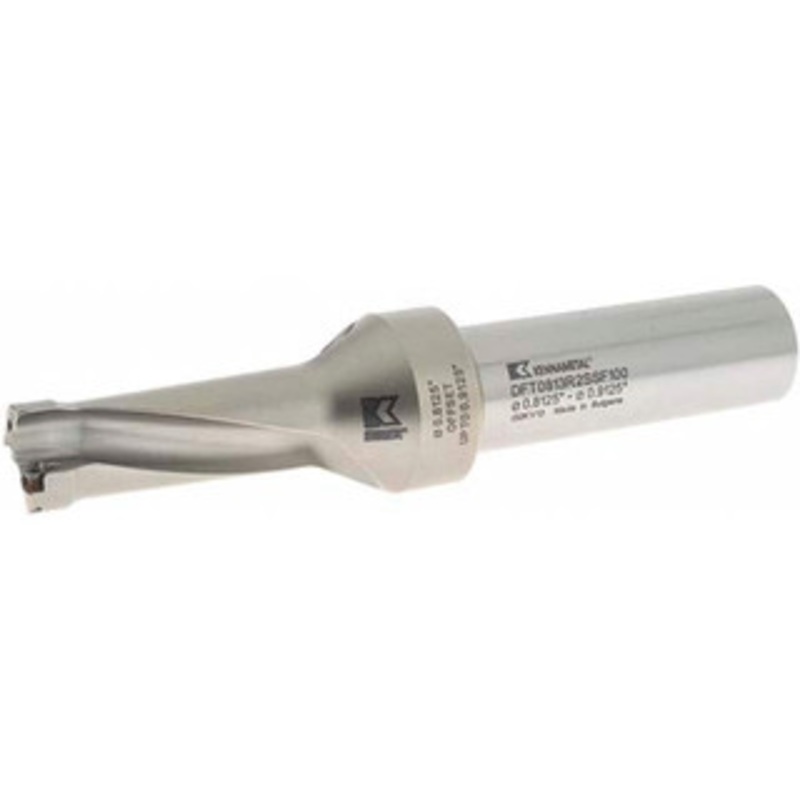 Kennametal 2-1/32 Max Drill Depth, 2.5xD, 20.6mm Diam, Indexable Insert Drill Drill Style DFT, Takes 2 Inserts, 1 Shank Diam, Straight Shank 1527698 – 01246230