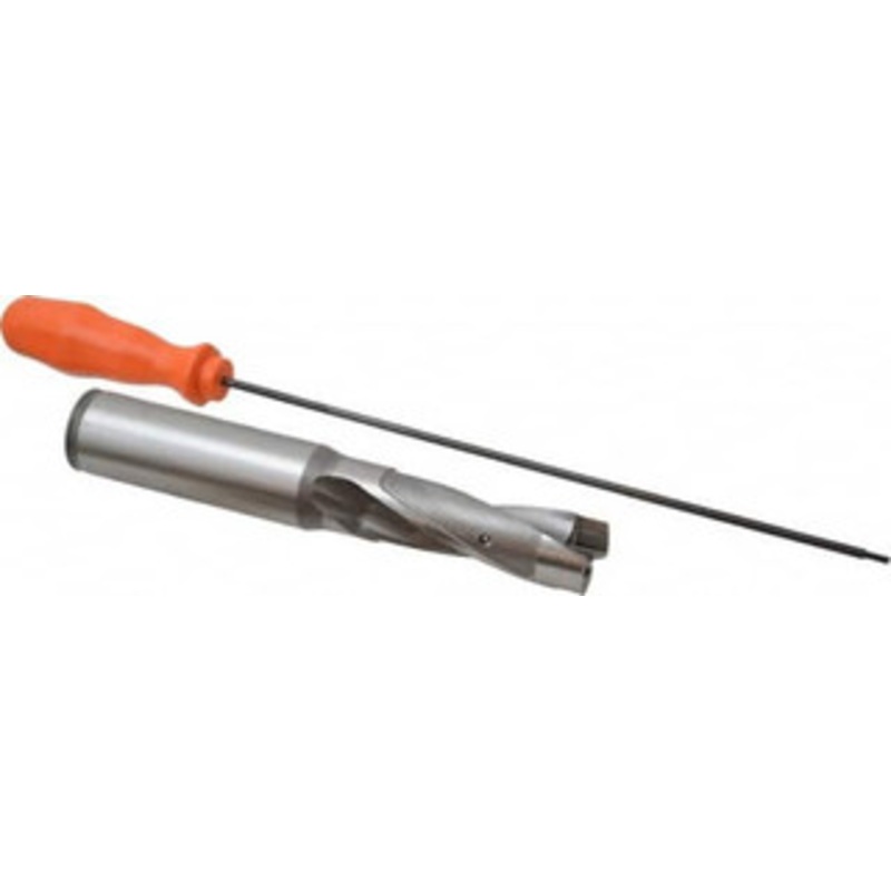 Kennametal 22.23 to 22.73mm, 3xD, 66.68mm Max Depth, 1 Shank Diam, 3.47 Flute, 6.63 OAL, Replaceable-Tip Drill Uses KSEM0875 Inserts, Seat Size 4, Series KSEM 2238547 – 01293398