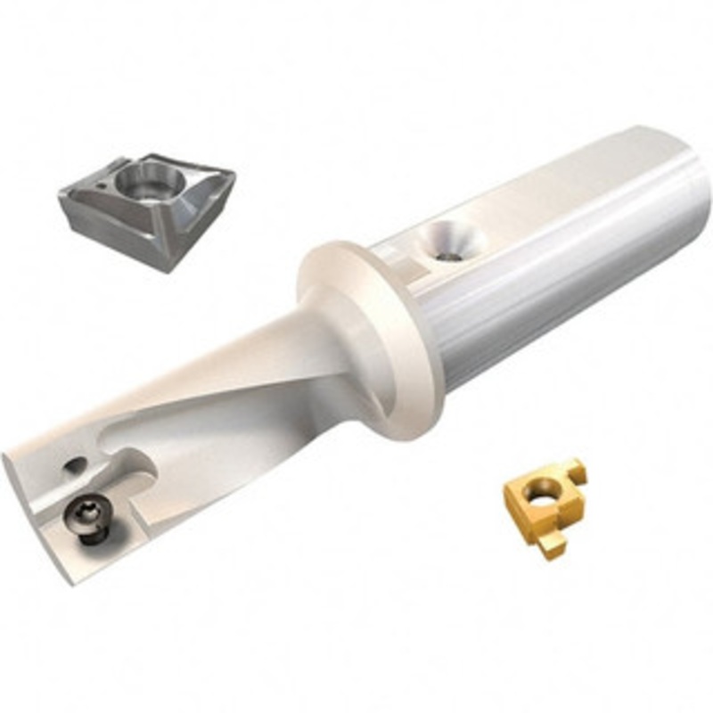 Iscar 0.472 Max Diam, 2.25xD, 1.06 Max Depth, 0.63 Shank Diam, 1.06 Flute, 3.07 OAL, Replaceable-Tip Drill Uses XCMT-MF, XCMT-MG Inserts, DRG-MF Toolholder, Series DRG-MF 3203773 – 46658399