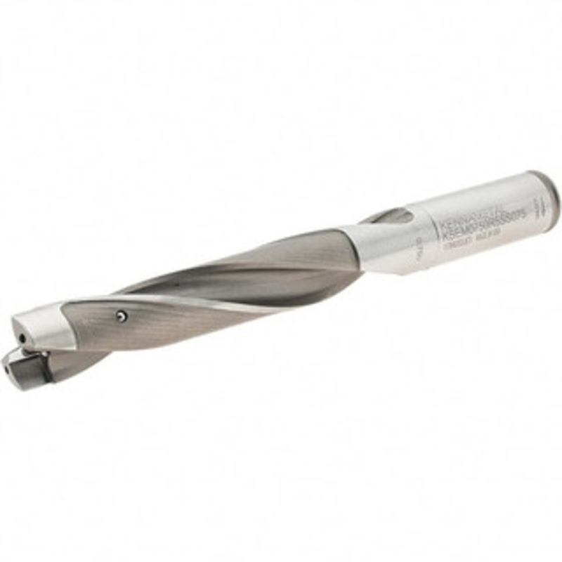 Kennametal 19.05 to 19.55mm, 5xD, 100mm Max Depth, 3/4 Shank Diam, 129.33mm Flute, 184.15mm OAL, Replaceable-Tip Drill Uses KSEM0750 Inserts, Seat Size 2, Series KSEM 1329703 – 01290873