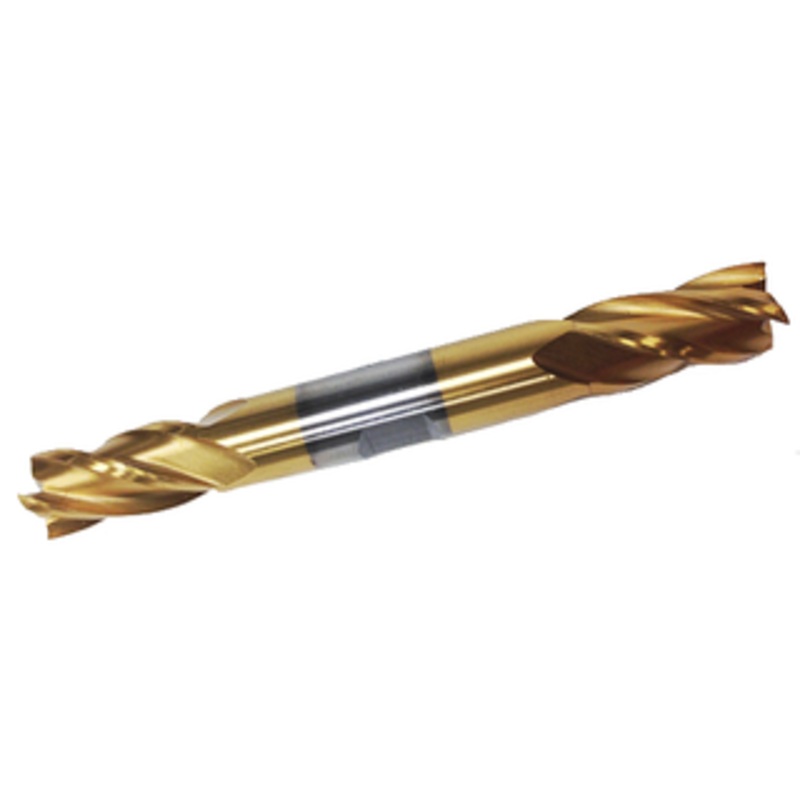 Precise 5/16 Mill x 3/8 Shank TiN Coated 4 Flute Double-End End Mill, 3-1/2 OAL – 5829-0312