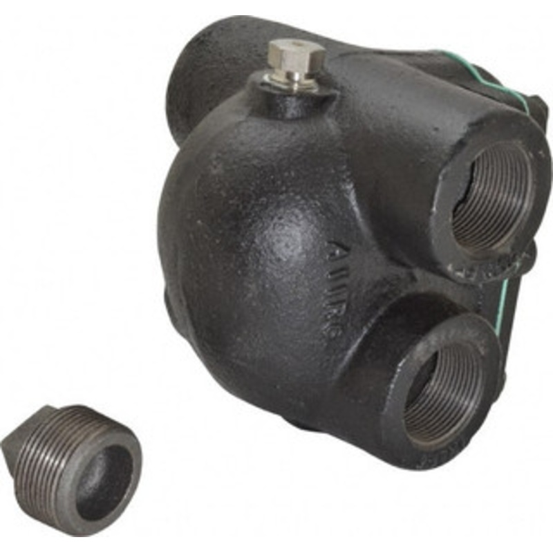 Watts 4 Port, 1-1/4 Pipe, Cast Iron Float & Thermostatic Steam Trap 30 Max psi 0037111 – 00418756