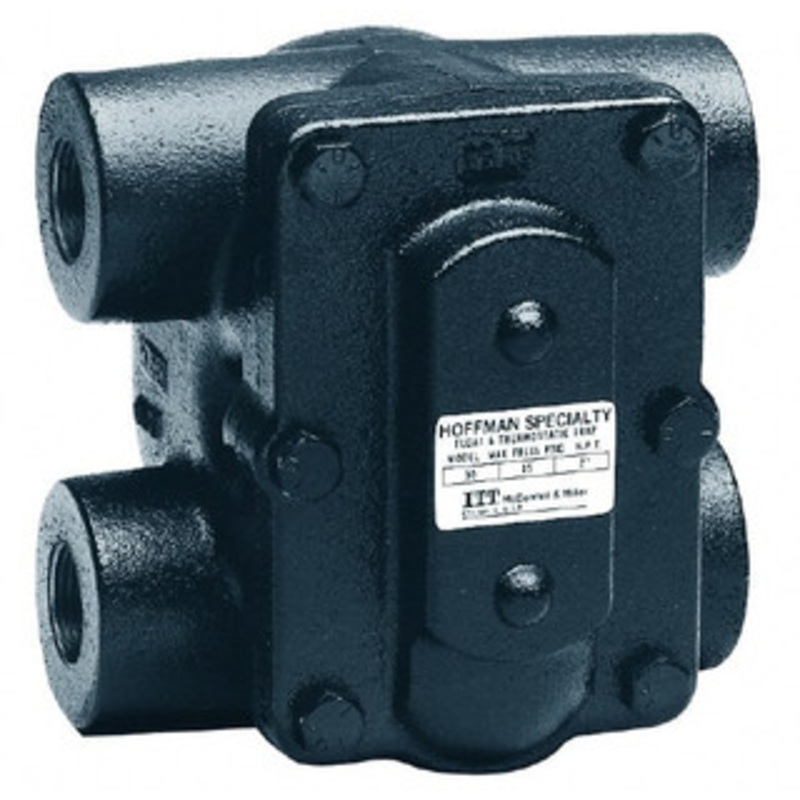 Hoffman Specialty 1-1/2 Female Pipe, Cast Iron Float & Thermostatic Steam Trap 15 Max psi 401626 – 07499692