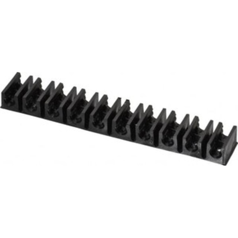 Midwest Control 5/32 Hose OD, Multitube Holder Black, 10 Slots, 4 OAL, 1/8 Mounting Hole, For Use With Plastic Tubing, Hose & Wire TRS-532 – 65253668