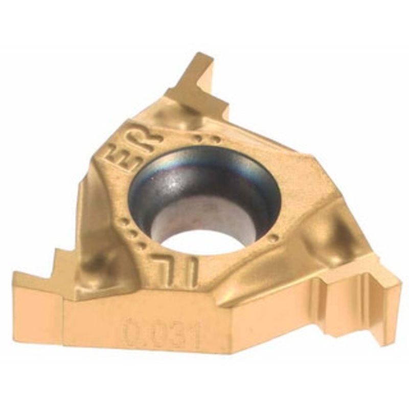 Hertel 16ER/IL 0.031 HG220TR Carbide Grooving Insert TiC/TiN Finish, RH, 0.031 Cutting Width, 0.055 Max Depth H82331521 – 53439410