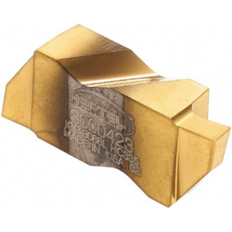 Hertel IGP3088L HC335 Carbide Grooving Insert TiN Finish, LH, 2.24mm Cutting Width, 4.57mm Max Depth, Series HertelNotch 3000423 – 53861803