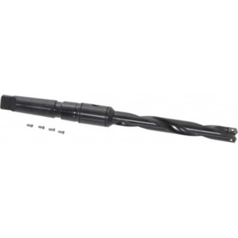 Allied Machine 45/64 to 15/16 Diam 4-3/4 Max Depth Helical Flute Spade Drill 3MT Taper Shank, 7-39/64 Body Length, 5-7/8 Flute Length, 11-5/32 OAL, Through Coolant, Series 1 23010H-003I – 04598025
