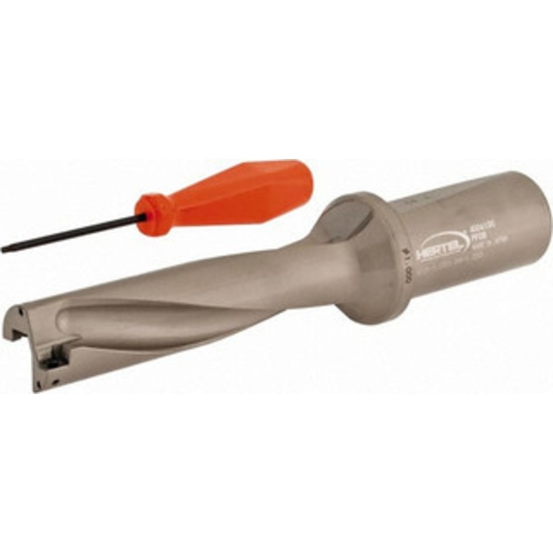 Hertel 4 Max Drill Depth, 4xD, 1 Diam, Indexable Insert Drill Drill Style HID, Takes 2 Inserts, 1-1/4 Shank Diam, Straight Shank 4006100 – 39270400