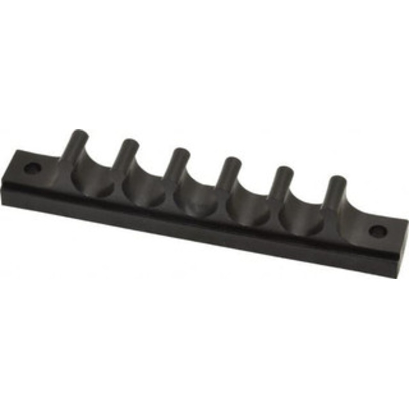 Midwest Control 1/2 Hose OD, Multitube Holder Black, 5 Slots, 4-1/2 OAL, 0.218 Mounting Hole, For Use With Plastic Tubing, Hose & Wire TRS-500 – 65253650