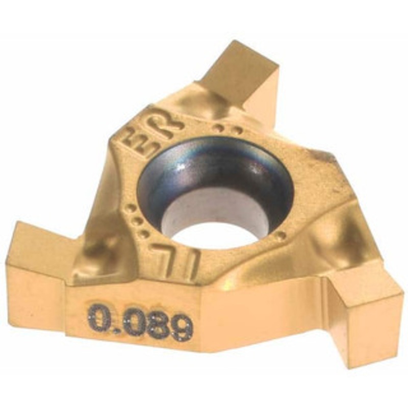 Hertel 16ER/IL 0.089 HG220TR Carbide Grooving Insert TiC/TiN Finish, RH, 0.089 Cutting Width, 0.089 Max Depth H82331596 – 53439485