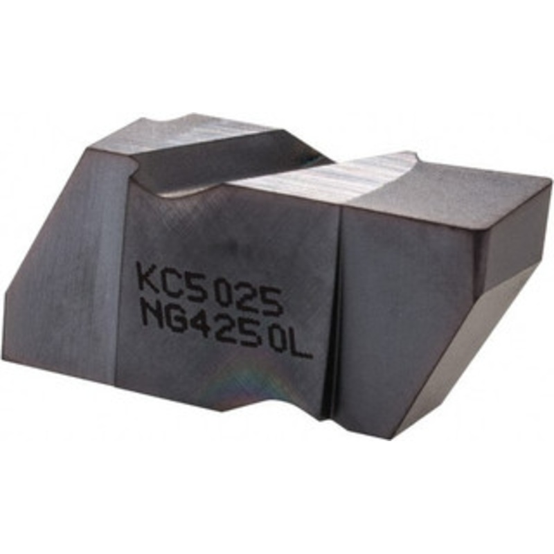 Kennametal NG4250L KC5025 Carbide Grooving Insert TiAlN Finish, LH, 6.35mm Cutting Width, 6.35mm Max Depth, Series Top Notch 1914363 – 01977628