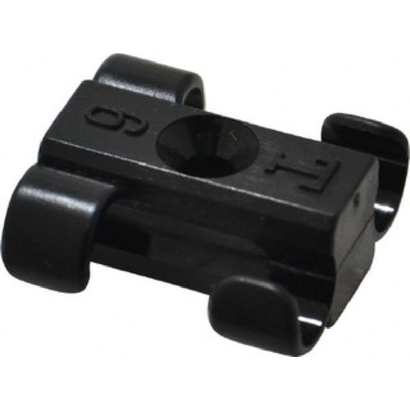 Midwest Control 1/4 to 5/16 Hose OD, Multitube Holder Black, 2 Slots, 0.8 OAL, 0.12 Mounting Hole, For Use With Tubes, Wires, Hose & Pipe T-6P10 – 65253601