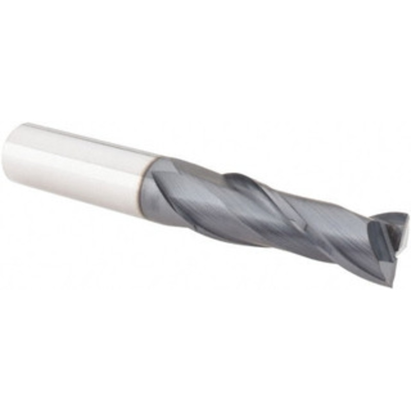 Accupro 1/2, 1-1/2 LOC, 1/2 Shank Diam, 3-1/2 OAL, 2 Flute, Solid Carbide Square End Mill Single End, TiAlN Finish, Spiral Flute, 30 Helix, Centercutting, Right Hand Cut, Right Hand Flute EM15403201 – 87635868