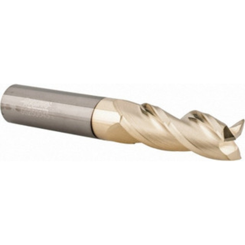 Accupro 3/8, 1 LOC, 3/8 Shank Diam, 2-1/2 OAL, 3 Flute, Solid Carbide Square End Mill Single End, ZrN Finish, Spiral Flute, 37 Helix, Centercutting, Right Hand Cut, Right Hand Flute 35037516C5 – 65250045