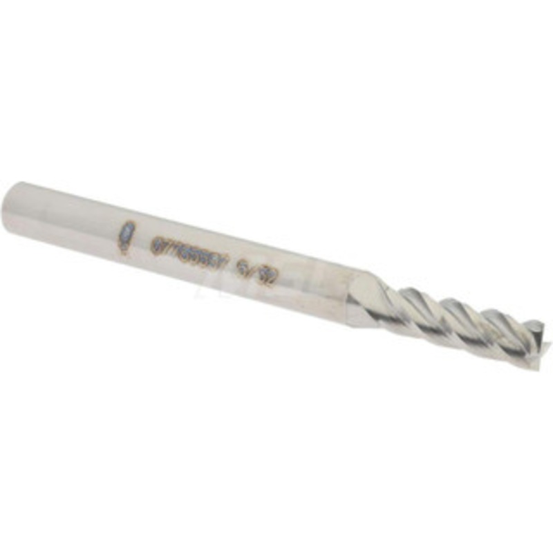 Accupro 5/32, 1/2 LOC, 3/16 Shank Diam, 2 OAL, 4 Flute, Solid Carbide Square End Mill Single End, Uncoated, Spiral Flute, 40 Helix, Centercutting, Right Hand Cut, Right Hand Flute 12182400 – 07765597