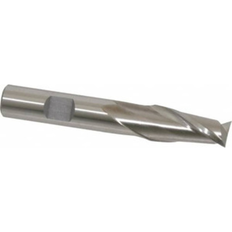 Cleveland 35/64, 1-1/8 LOC, 1/2 Shank Diam, 3-3/8 OAL, 2 Flute, High Speed Steel Square End Mill Single End, Uncoated, Spiral Flute, 30 Helix, Centercutting, Right Hand Cut, Right Hand Flute, Series HG-2 C33749 – 87393591
