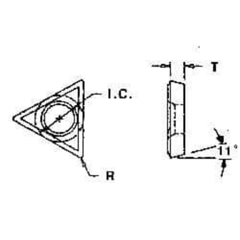 Everede Tool TPGH 231 CV-6 TIN Carbide Boring Insert TiN Finish, 60 Triangle, 1/32 Corner Radius, 1/4 Inscribed Circle, 3/32 Thick, 11 Relief Angle 04291 – 08033763