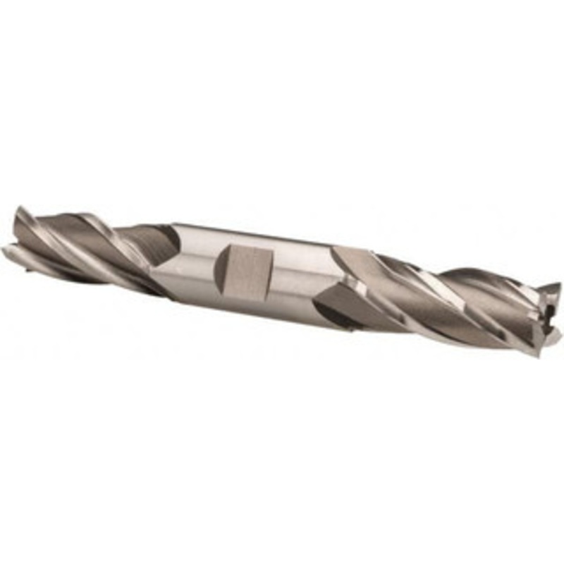 Hertel 11/16, 1-5/8 LOC, 3/4 Shank Diam, 5-5/8 OAL, 4 Flute, High Speed Steel Square End Mill Double End, Uncoated, Spiral Flute, 30 Helix, Right Hand Cut, Right Hand Flute E1051044 – 41117664