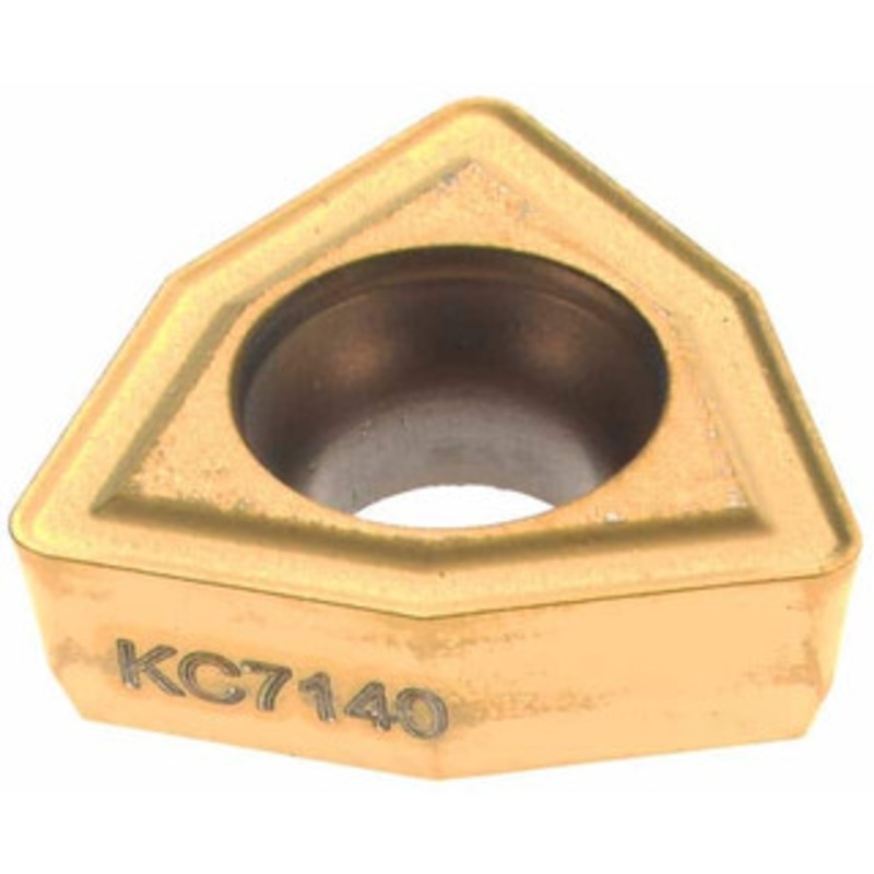 Kennametal DFT06T308HP KC7140 Carbide Indexable Drill Insert TiN/TiCN Finish, 10mm Inscribed Circle, 3.75mm Thick, 0.8mm Corner Radius, 84 Trigon 1804830 – 01277870