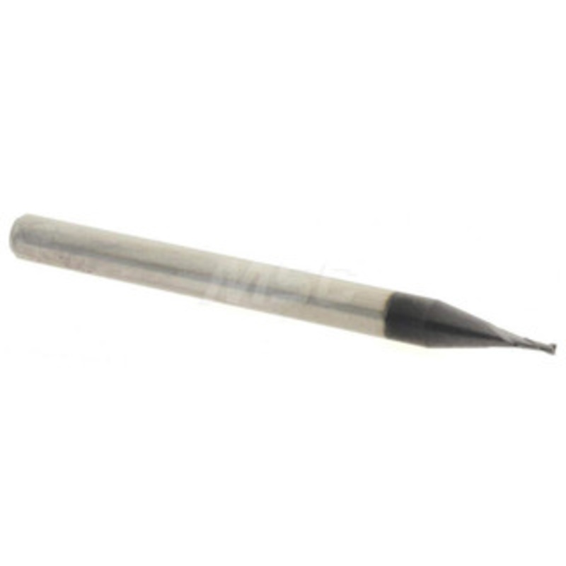 Accupro 0.028, 0.084 LOC, 1/8 Shank Diam, 1-1/2 OAL, 2 Flute, Solid Carbide Square End Mill Single End, AlTiN Finish, Spiral Flute, 30 Helix, Centercutting, Right Hand Cut, Right Hand Flute, Series Miniature 6500055 – 37290269