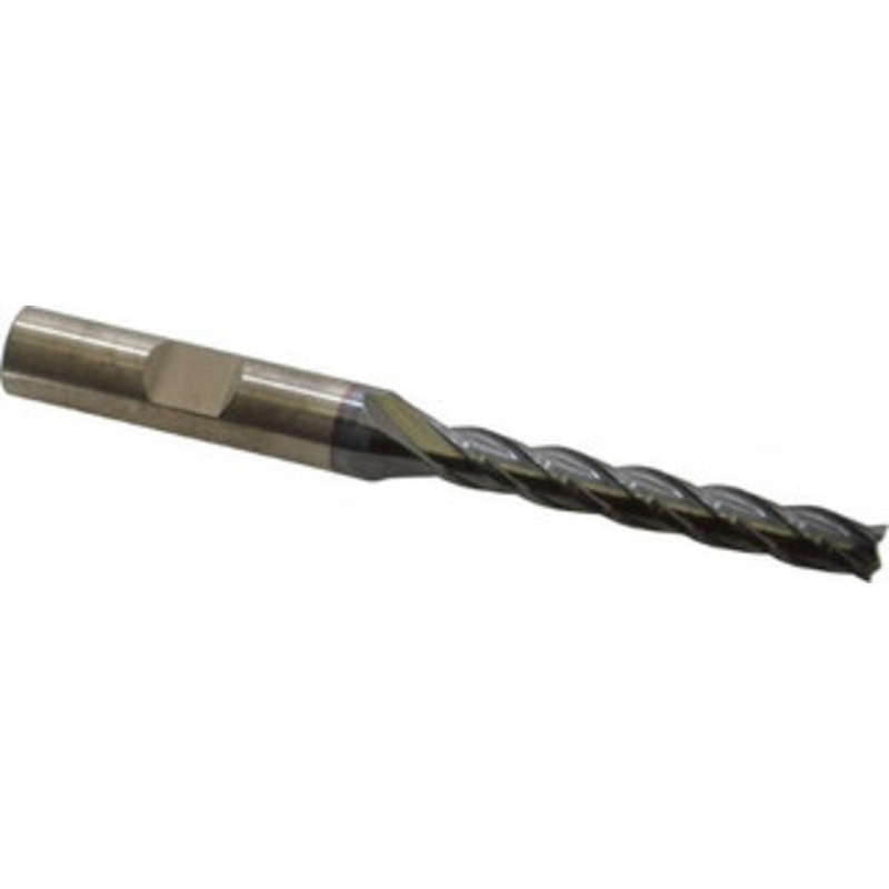Cleveland 1/4, 1-3/4 LOC, 3/8 Shank Diam, 3-9/16 OAL, 4 Flute, High Speed Steel Square End Mill Single End, TiCN Finish, Spiral Flute, 30 Helix, Centercutting, Right Hand Cut, Right Hand Flute, Series HG-4C C33459 – 87417358