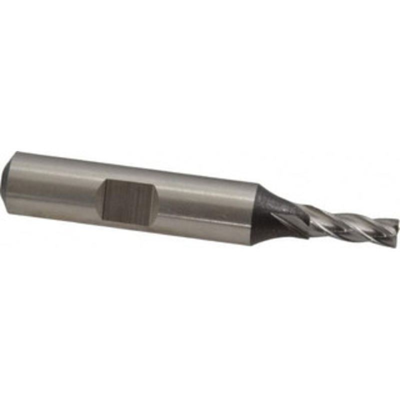 Cleveland 11/64, 1/2 LOC, 3/8 Shank Diam, 2-3/8 OAL, 4 Flute, Cobalt Square End Mill Single End, Uncoated, Spiral Flute, 30 Helix, Centercutting, Right Hand Cut, Right Hand Flute, Series HGC-4C C32557 – 87436150
