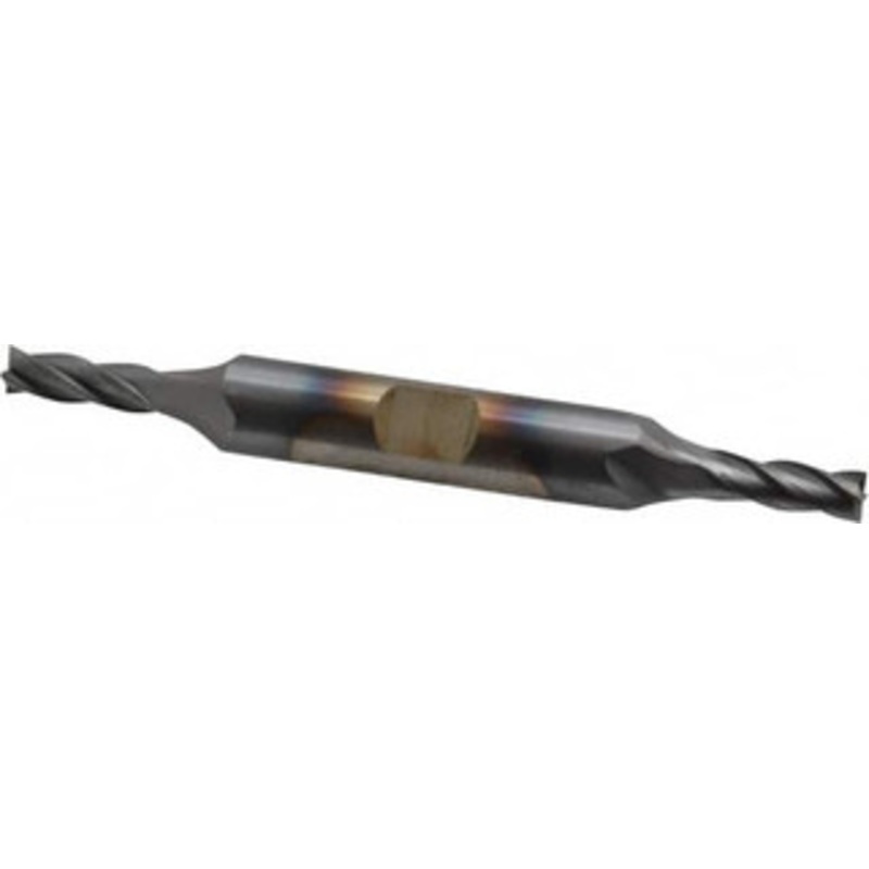 Cleveland 3/16, 1/2 LOC, 3/8 Shank Diam, 3-1/4 OAL, 4 Flute, High Speed Steel Square End Mill Double End, TiCN Finish, Spiral Flute, 30 Helix, Centercutting, Right Hand Cut, Right Hand Flute, Series HD-4C C33104 – 87407912