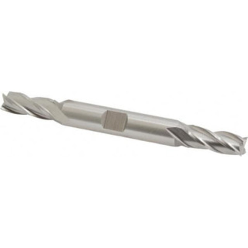 Cleveland 5/16, 3/4 LOC, 3/8 Shank Diam, 3-1/2 OAL, 4 Flute, High Speed Steel Square End Mill Double End, Uncoated, Spiral Flute, 30 Helix, Centercutting, Right Hand Cut, Right Hand Flute, Series HD-4C C41209 – 87407078