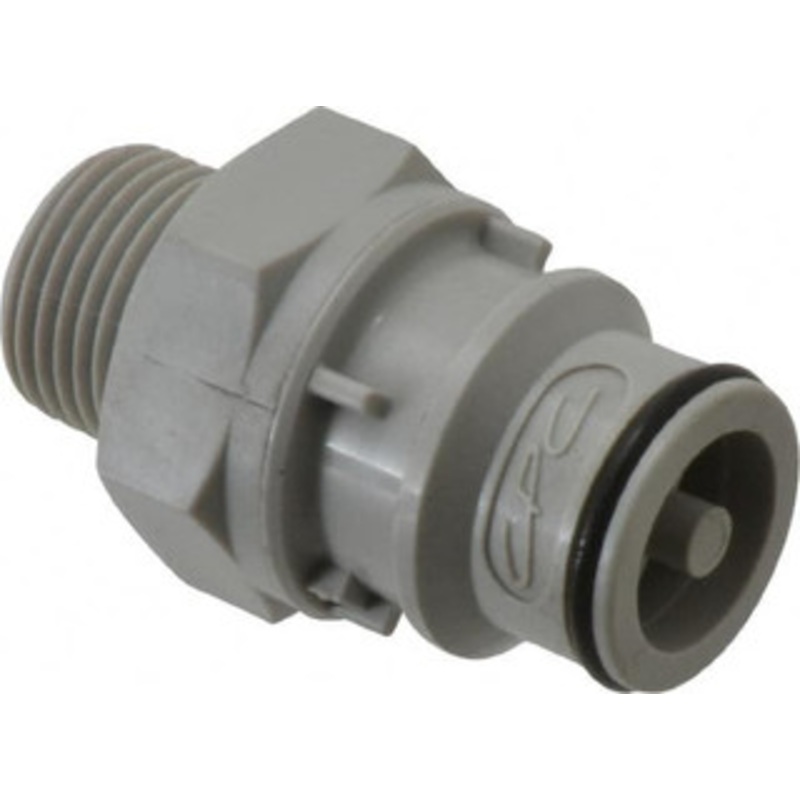 CPC Colder Products 3/8 Nominal Flow, 3/8 NPT Thread, Male, Inline Threaded-Male Plug 60 Max psi, 32 to 230F, Polypropylene Coupling, EPDM O-Ring HFC24612 – 48732861