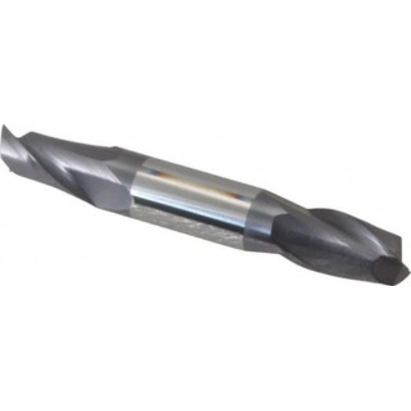 Hertel 3/8, 9/16 LOC, 3/8 Shank Diam, 2-1/2 OAL, 2 Flute, Solid Carbide Square End Mill Double End, AlTiN Finish, 30 Helix, Centercutting, Right Hand Cut 750724 – 59916239