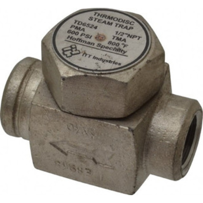 Hoffman Specialty 1/2 Female Pipe, Stainless Steel Thermodisc Steam Trap 600 Max psi 405152 – 07499791