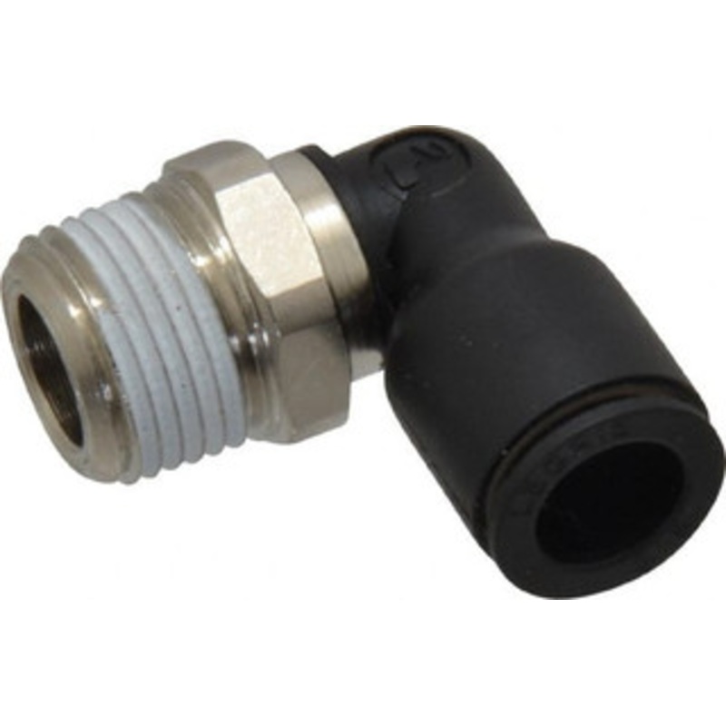 Legris 3/8 OD, 3/8 NPT, Nylon/Nickel Plated Brass Push-to-Connect Male Elbow 290 Max psi KP23844 – 48619167