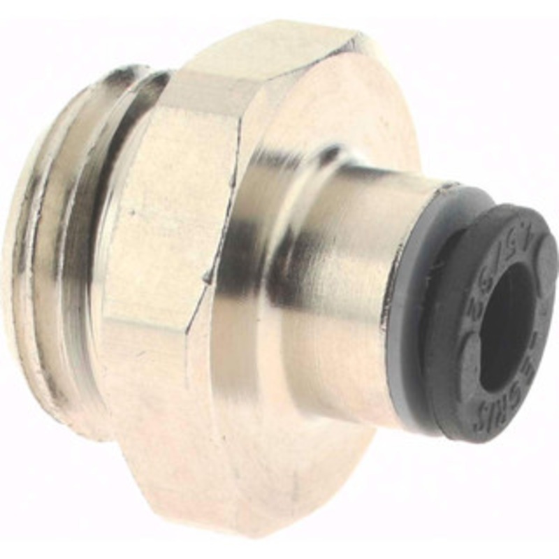 Legris 4mm Outside Diam, 1/4 BSPP, Nickel Plated Brass Push-to-Connect Tube Male Connector 290 Max psi 3101 04 13 – 48680748