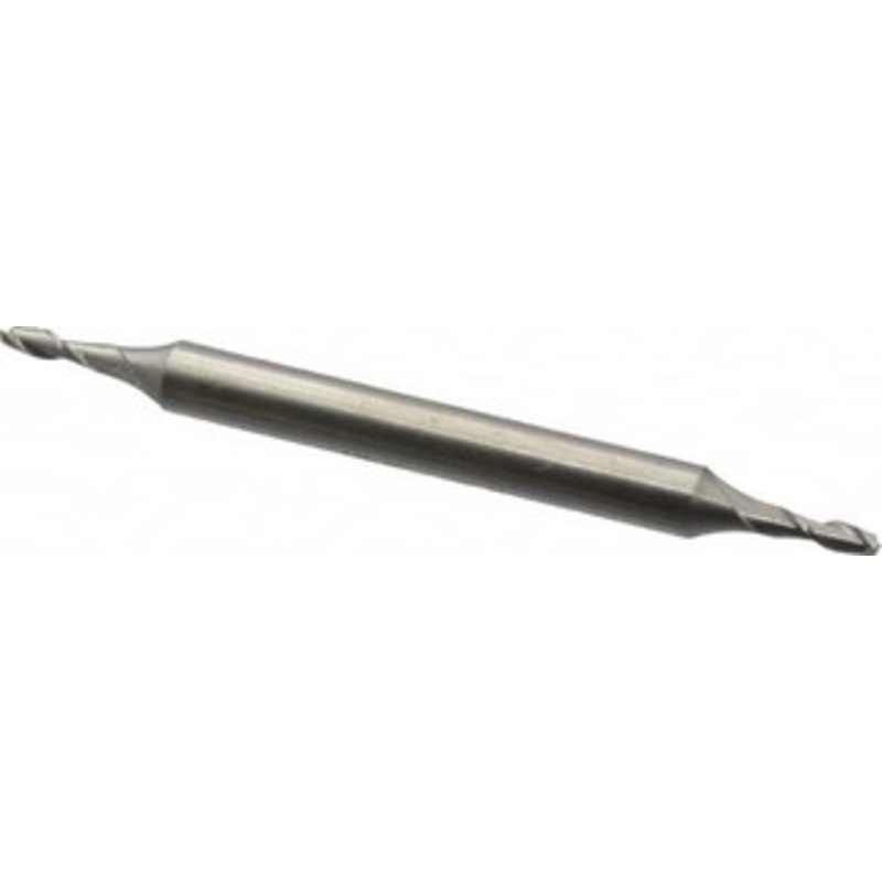 Made in USA 5/64, 15/64 LOC, 3/16 Shank Diam, 2-1/4 OAL, 2 Flute, Cobalt Square End Mill Double End, Uncoated, Spiral Flute, 30 Helix, Centercutting 540-0078 – 71925051