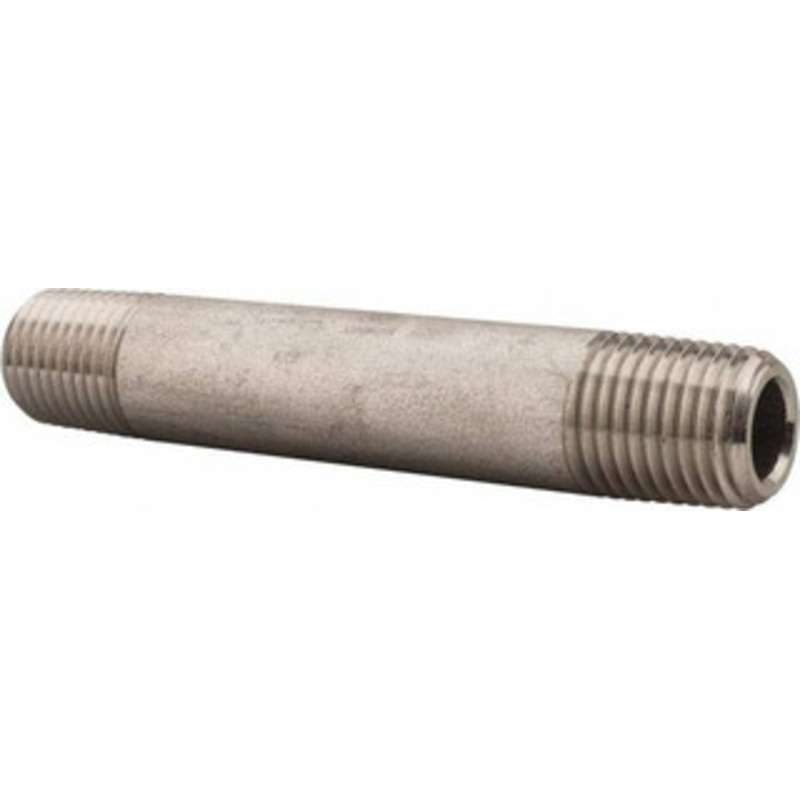 Merit Brass 1/4 x 3 316/316L Stainless Steel Pipe Nipple Seamless, Threaded, Schedule 80 6504-300 – 36906998