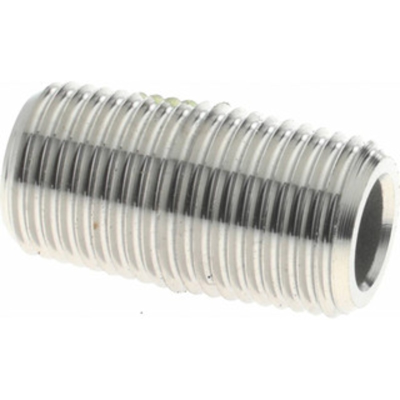 Merit Brass 1/8 x 0.75 316/316L Stainless Steel Pipe Nipple Seamless, Threaded, Schedule 80 6502-001 – 36906840