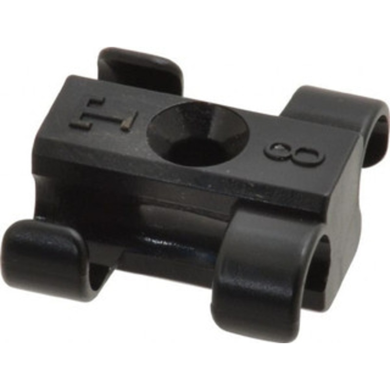 Midwest Control 5/16 to 3/8 Hose OD, Multitube Holder Black, 2 Slots, 0.96 OAL, 0.16 Mounting Hole, For Use With Tubes, Wires, Hose & Pipe T-8P10 – 65253619
