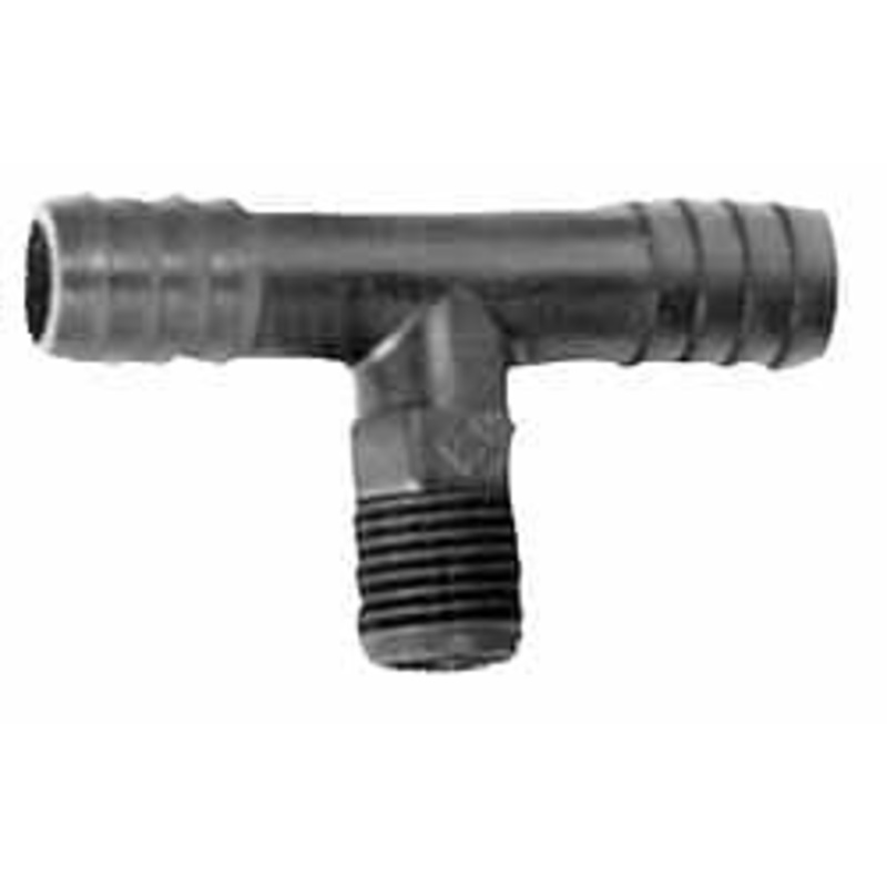 NewAge Industries 3/8 Barb, 1/2 NPT, Multiple Barbed Tube Tee Nylon, Male 5004580 – 48465298