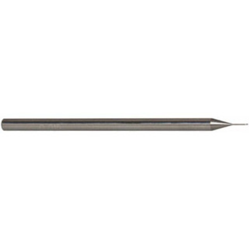 Accupro 0.015, 0.075 LOC, 1/8 Shank Diam, 2-1/2 OAL, 3 Flute, Solid Carbide Square End Mill Single End, Uncoated, Spiral Flute, 30 Helix, Centercutting 6500980 – 58746710