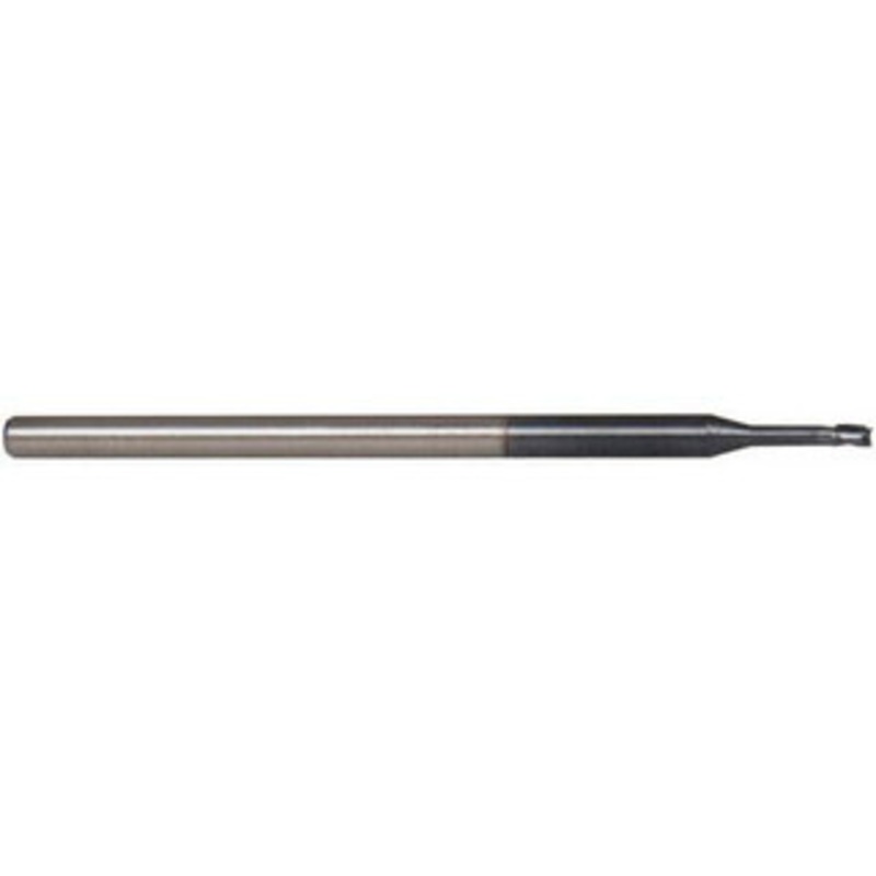 Accupro 0.065, 0.097 LOC, 1/8 Shank Diam, 2-1/2 OAL, 3 Flute, Solid Carbide Square End Mill Single End, AlTiN Finish, Spiral Flute, 30 Helix, Centercutting, Series Miniature 6501037 – 58747197