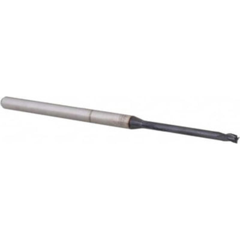 Accupro 0.075, 0.112 LOC, 1/8 Shank Diam, 2-1/2 OAL, 3 Flute, Solid Carbide Square End Mill Single End, AlTiN Finish, Spiral Flute, 30 Helix, Centercutting, Right Hand Cut, Right Hand Flute, Series Miniature 6501330 – 62785662