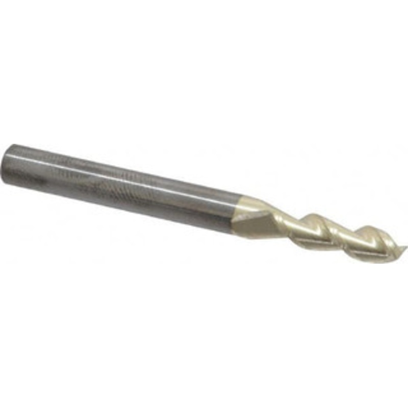 Accupro 7/32, 3/4 LOC, 1/4 Shank Diam, 2-1/2 OAL, 2 Flute, Solid Carbide Square End Mill Single End, ZrN Finish, Spiral Flute, 45 Helix, Centercutting, Right Hand Cut, Right Hand Flute 25021812C5 – 01150408
