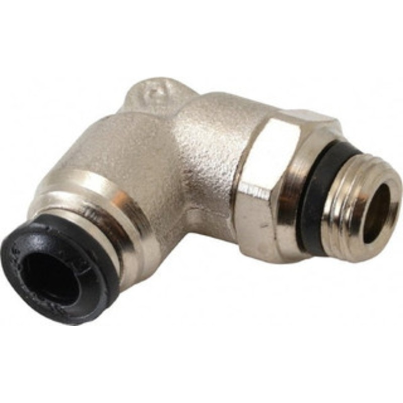Aignep USA 5mm Outside Diam, 1/8 Universal, Nickel Plated Brass Push-to-Connect Tube Male Swivel Elbow 250 Max psi, Tube to Universal Thread Connection, Buna O-Ring 50110N-5-1/8 – 09564725
