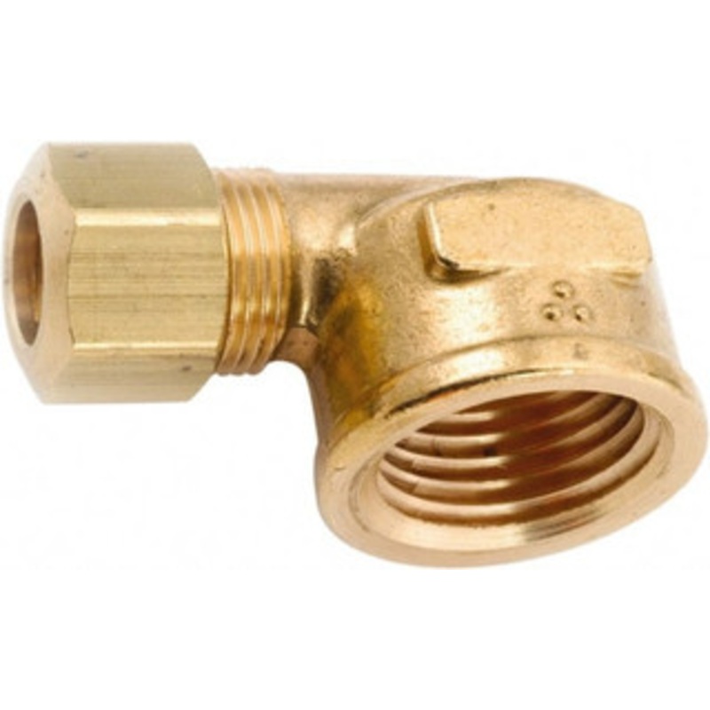 Anderson Metals 3/16 Tube OD x 1/8 NPT Brass Compression Tube Female Elbow Comp x FNPT Ends, 400 Max psi 750070-0302 – 55509582