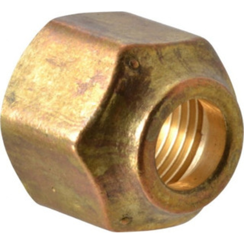 CerroBrass 5/8 x 1/2 Tube OD 45 Brass Flared Tube Refrigeration Nut Compression Ends P-NSR4-108 – 36984300