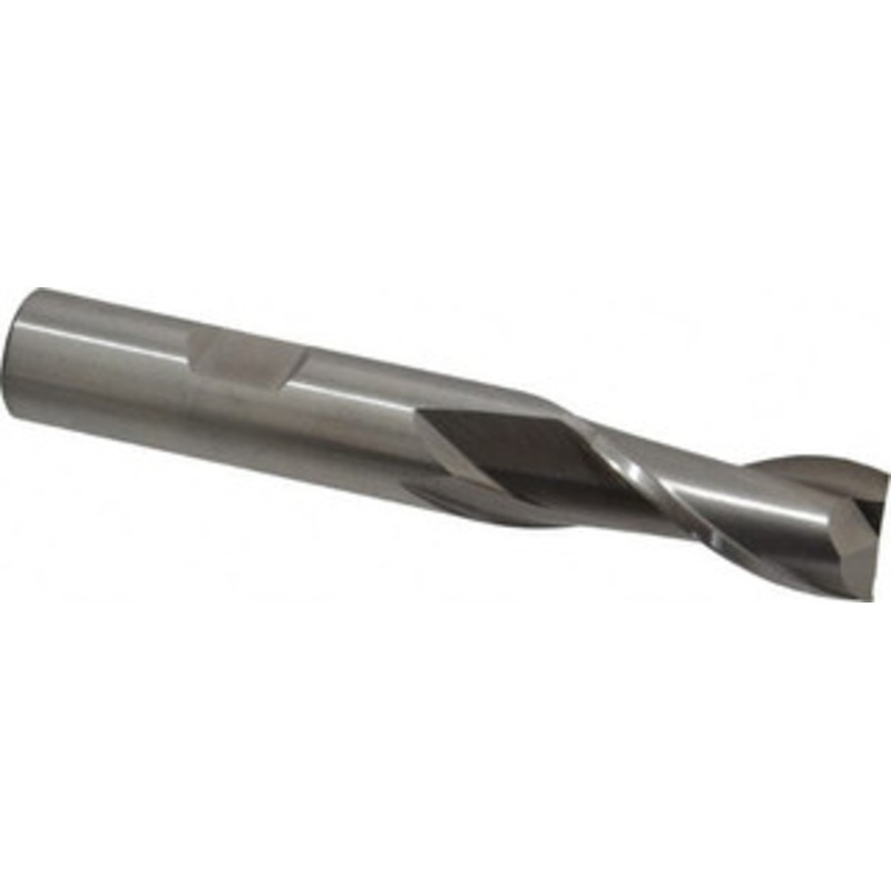 Cleveland 1/2, 1 LOC, 1/2 Shank Diam, 3-1/4 OAL, 2 Flute, High Speed Steel Square End Mill Single End, Uncoated, Spiral Flute, 30 Helix, Centercutting, Right Hand Cut, Right Hand Flute, Series HG-2 C41618 – 87392890