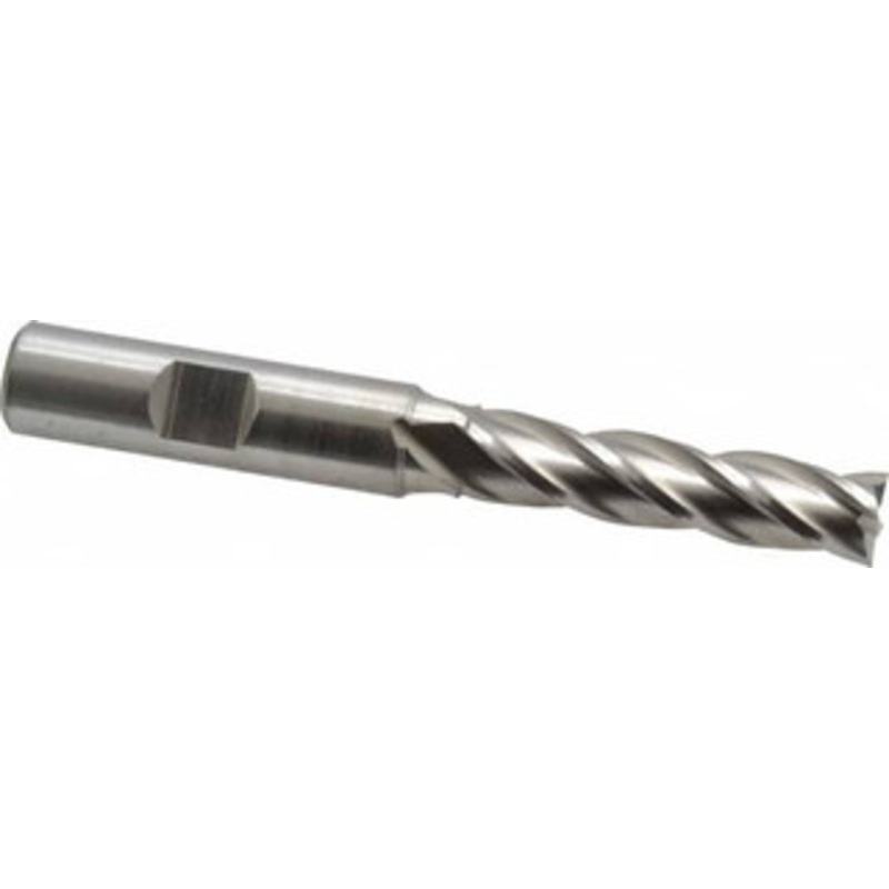 Cleveland 13/32, 1-3/4 LOC, 1/2 Shank Diam, 3-3/4 OAL, 4 Flute, High Speed Steel Square End Mill Single End, Uncoated, Spiral Flute, 30 Helix, Centercutting, Right Hand Cut, Right Hand Flute, Series HG-4C C33375 – 87415337