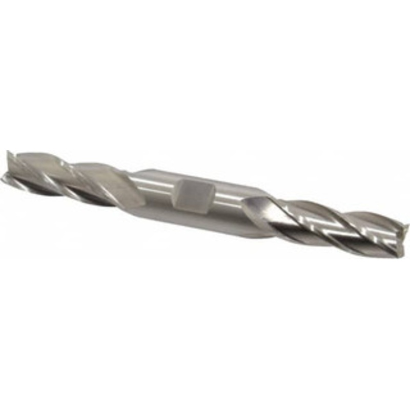 Cleveland 17/32, 1-3/8 LOC, 5/8 Shank Diam, 5 OAL, 4 Flute, High Speed Steel Square End Mill Double End, Uncoated, Spiral Flute, 30 Helix, Centercutting, Right Hand Cut, Right Hand Flute, Series HD-4C C33047 – 87407698